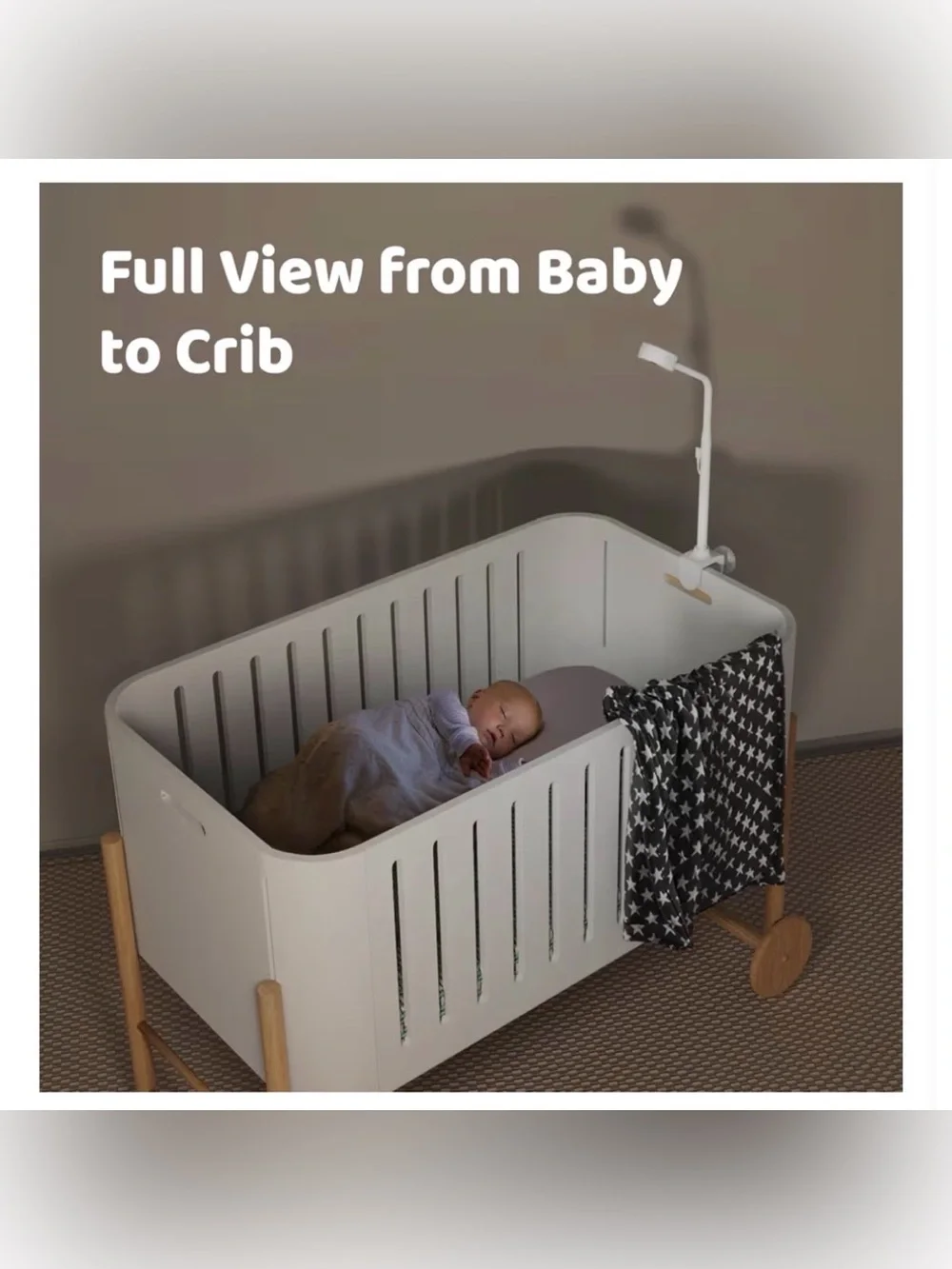 Peekababy Baby Camera With Wireless Audio, Adjustable Crib Mount Monitor